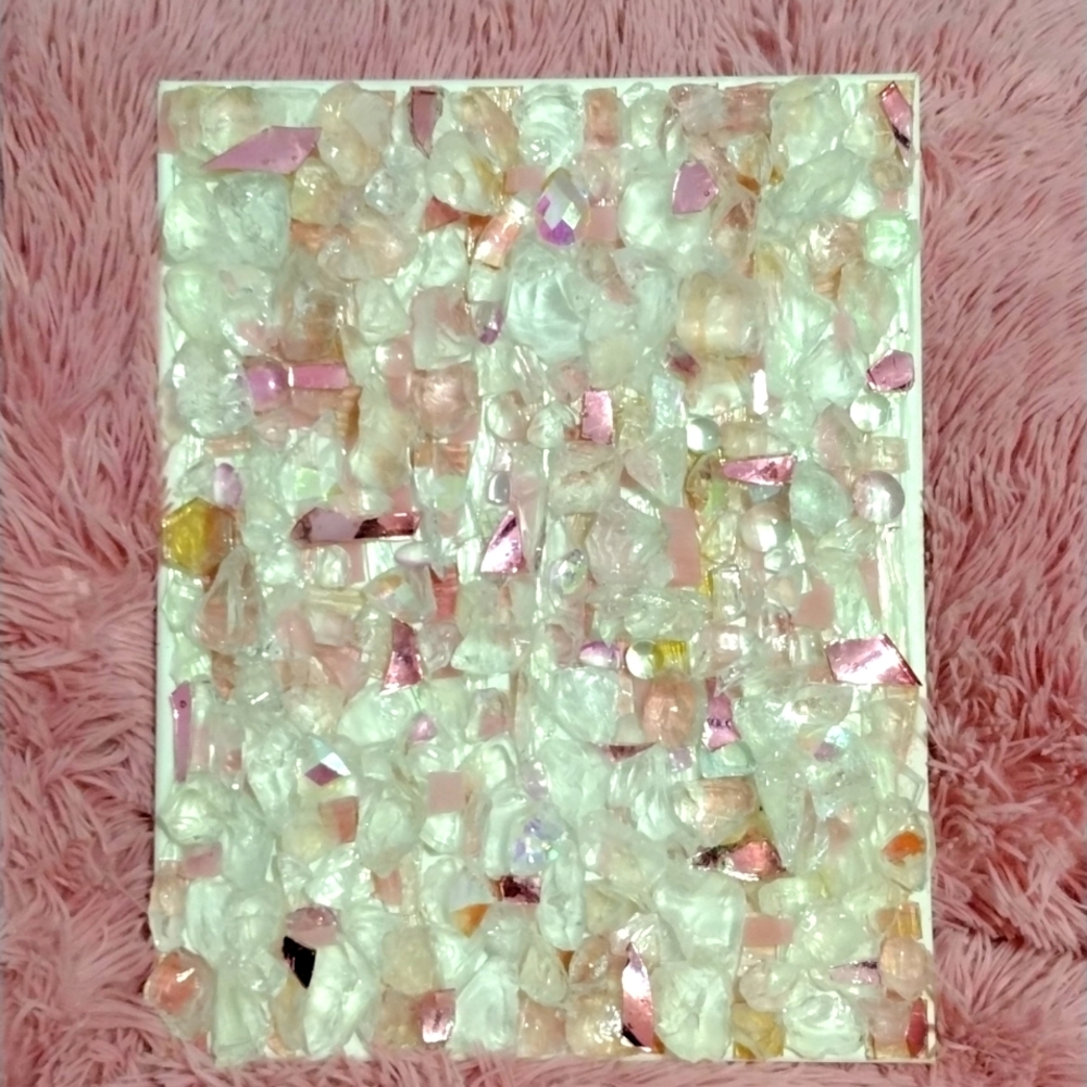 Glass Wall Art - Pink Ice